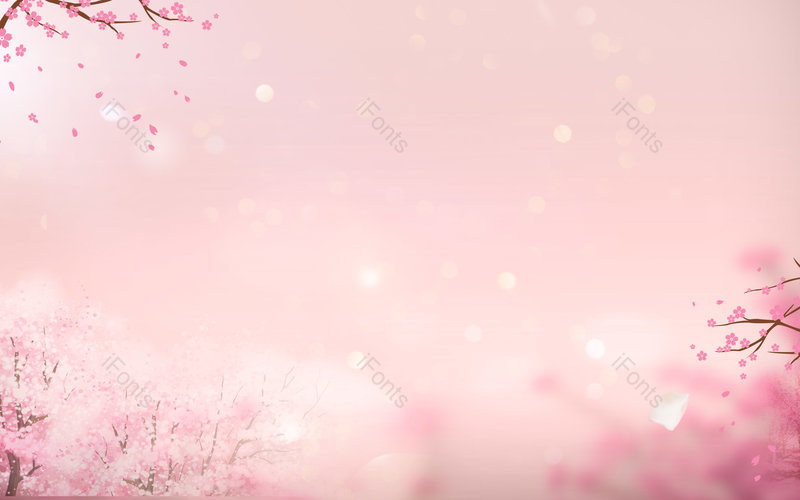 时尚梦幻唯美樱花树云彩樱花季节背景,插画/手绘图,插画/手绘图库,插画/手绘图下载,插画/手绘